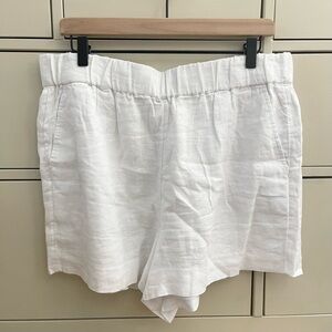 J. Crew Women's White Linen Shorts